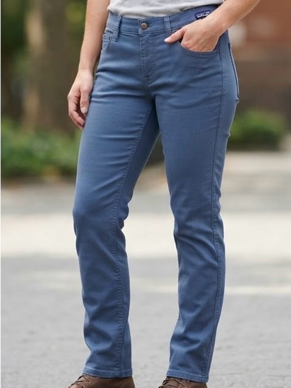Patagonia Straight-Leg Jeans in Dusty Blue
